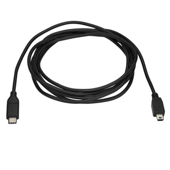 StarTech.com Câble USB 2.0 Type-C vers Mini-B de 2 m - Cordon USB-C vers USB Mini B - Mâle / Mâle - Câble USB - 24 pin USB-C (M) pour mini USB type B (M) - Thunderbolt 3 / USB 2.0 - 2 m - noir
