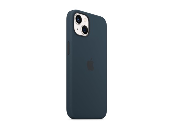 Apple - Coque de protection pour téléphone portable - compatibilité avec MagSafe - silicone - bleu abysses - pour iPhone 13