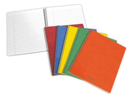 1 Cahier spirale Buroclass 21x29.7 cm, ligné avec marge, 80g, 120 pages