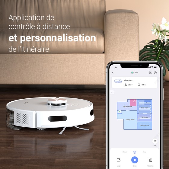 Ezviz RE5 Plus CS-RE5P-TWT2 - Aspirateur - robot - sans sac