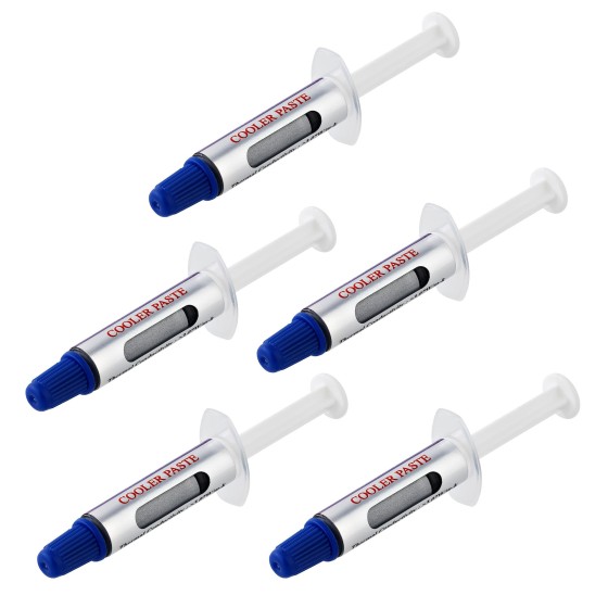 StarTech.com Pâte Thermique PC - Graisse Thermique pour Processeur, Lot de 5 Seringues Refermable (1,5g/Chacune) - Pâte Thermique GPU/CPU - Pâte Thermique Ordinateur RoHS/CE (SILV5-THERMAL-PASTE) - Pâte thermique - haute performance (pack de 5)