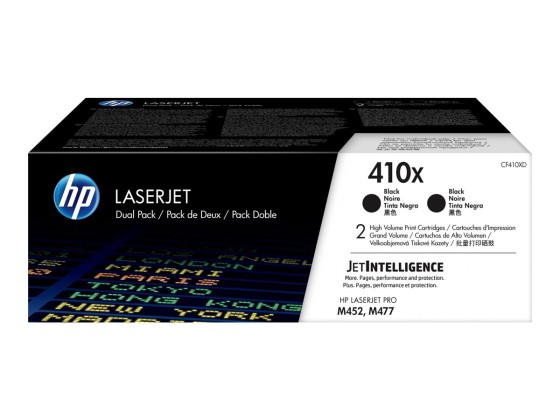 HP 410X 2-pack High Yield Black Original LaserJet Toner Cartridges