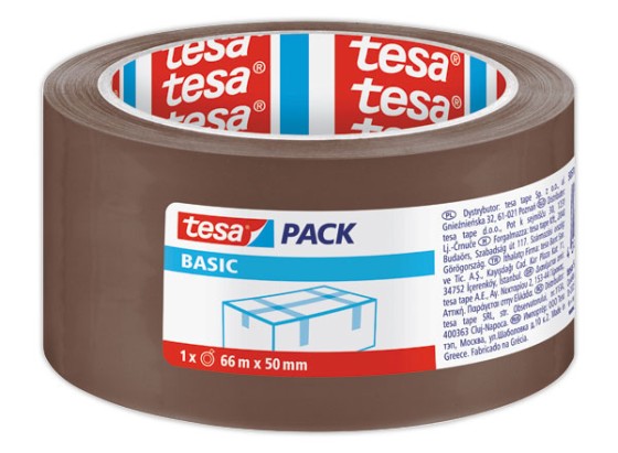 1 Lot de 6 Adhésifs polypropylène Basik tesapack®Havane