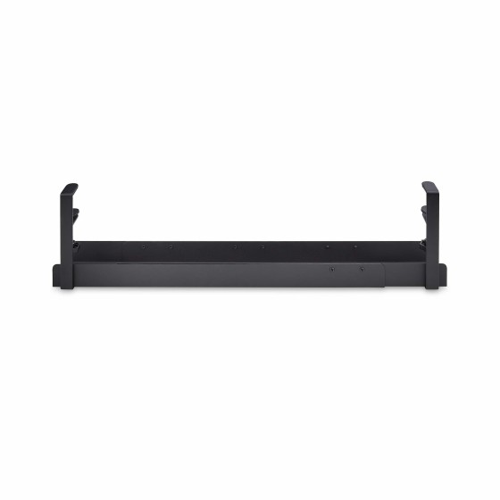 StarTech.com Goulotte Passe Câble Bureau, Organiseur de Câbles Ajustable en Longueur, Installation à Pinces, Aucun Perçage Nécessaire, Support Multiprise, Noir
