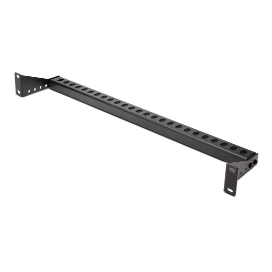 StarTech.com 1U Rack Mountable Cable Lacing Bar w/Adjustable Depth, Cable Support Guide For Organized 19" Racks/Cabinets, Horizontal Cable Guide For Patch Panels/Switches/PDUs - Barres de guidage pour câbles en rack (horizontal) - noir - 1U - 19"