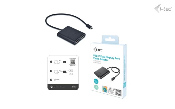 I-TEC USB-C Dual 4K/60Hz single 8K/30Hz DP Video Adapter 2x DP Port