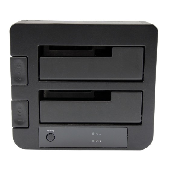 StarTech.com Dock pour Disque Dur 2 baies USB 3.0, eSATA à SATA 2,5/3,5" - Contrôleur de stockage - 2.5", 3.5" - SATA 6Gb/s - eSATA 6Gb/s, USB 3.0 - noir - pour P/N: SVA12M5NA