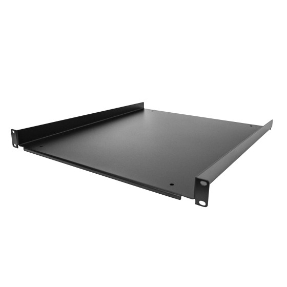StarTech.com Étagère Rack 19 pouces 1U - Plateau Rackable Universel - Étagère Cantilever Baie de Brassage 19" - Rangement Rack - Max 25kg - Profondeur 50cm (20") - Noir (SHELF-1U-20-FIXED-S) - Étagère pour rack - 1U - 19"