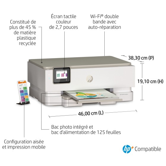 HP Envy Inspire 7220e All-in-One A4 Color Inkjet 10ppm Print Scan Copy Photo Printer
