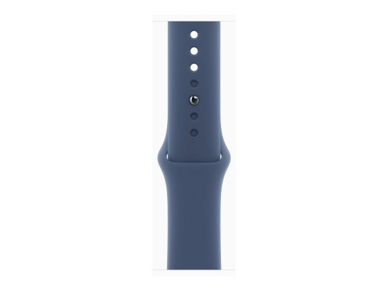 Apple Watch Series 10 (GPS) - 46 mm - aluminium argenté - montre intelligente avec bande sport - fluoroélastomère - denim - taille du bracelet : M/L - 64 Go - Wi-Fi 4, UWB, Bluetooth - 36.4 g
