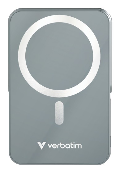 Verbatim Charge 'n' Go Magnetic Wireless Lithium Polymère (LiPo) 10000 mAh Recharge sans fil Gris