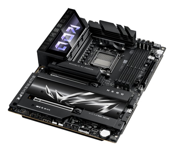 ASUS ROG CROSSHAIR X870E HERO - Carte-mère - ATX - Socket AM5 - AMD X870E Chipset - USB4, USB 3.2 Gen 2, USB-C 3.2 Gen2, USB 3.2 Gen 1, USB-C 3.2 Gen 2x2 - Wi-Fi 7, Bluetooth, 5 Gigabit Ethernet - carte graphique embarquée (unité centrale requise) - audio