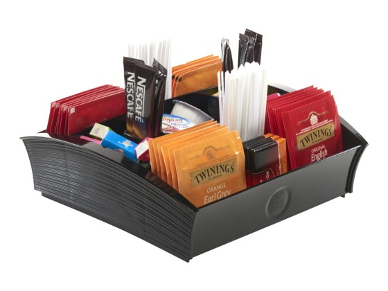 1 Plateau distributeur café thé - dimensions 205 x 216 x H 68 mm