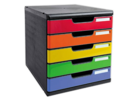 1 Module de classement 5 tiroirs Modulo glossy assortis