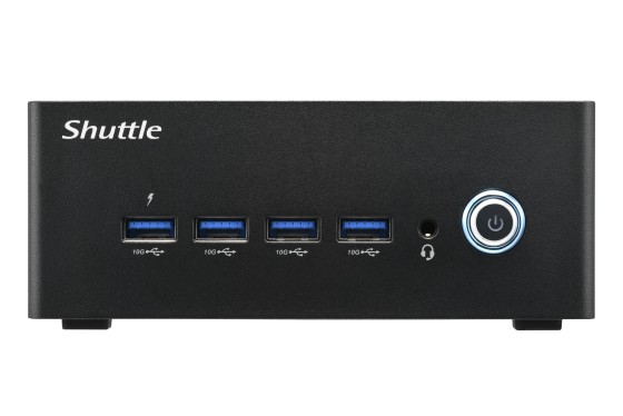 Shuttle XPC nano NT10H5 - Barebone - mini PC 1 x Core Ultra 5 125H / jusqu'à 4.5 GHz - RAM 0 Go - Intel Arc Graphics - Gigabit Ethernet, 2.5 Gigabit Ethernet - noir