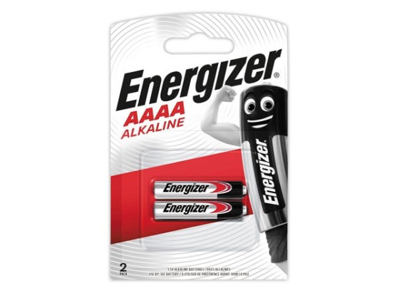 1 Blister de 2 Piles alcalines ENERGIZER Miniatures AAAA (1,5V)