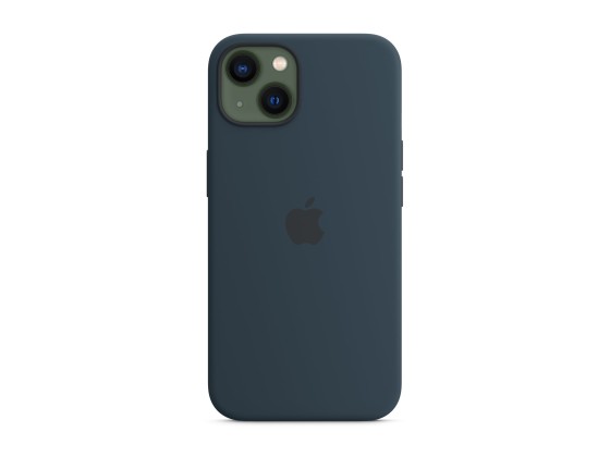 Apple - Coque de protection pour téléphone portable - compatibilité avec MagSafe - silicone - bleu abysses - pour iPhone 13
