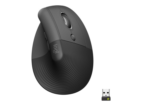 Logitech Lift souris Bureau Droitier RF sans fil + Bluetooth Optique 4000 DPI
