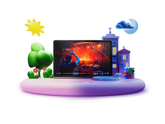 Lenovo Tab Plus ZADX - Tablette - Android 14 ou versions plus récentes - 128 Go UFS card - 11.5" IPS (2000 x 1200) - Logement microSD - gris luna