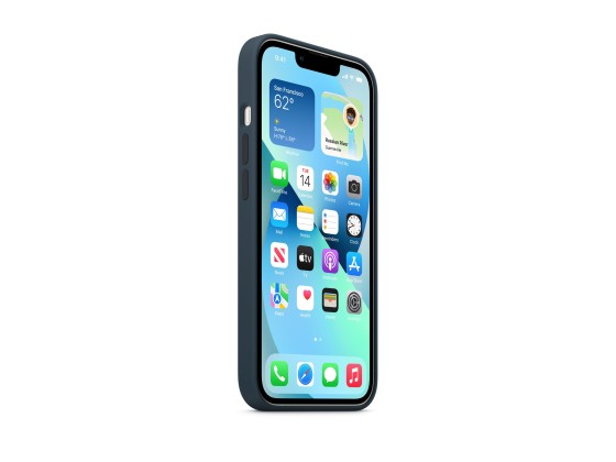 Apple - Coque de protection pour téléphone portable - compatibilité avec MagSafe - silicone - bleu abysses - pour iPhone 13