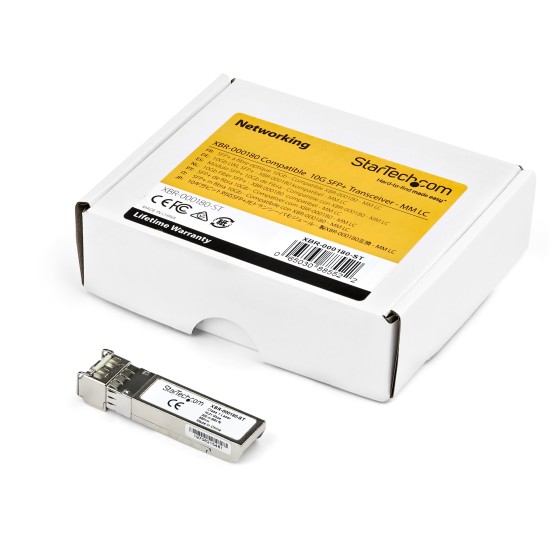 Le SFP-10GBASE-SR-ST est un module de transceiver SFP+ fibre optique compatible Cisco SFP-10GBASE-SR qui a été conçu, programmé et testé pour fonctionner avec des commutateurs et des routeurs de marque Cisco®. Il vous assure une connectivité de 10 GbE par