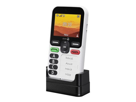 DORO Leva X10 - 4G téléphone de service - RAM 64 Mo / Mémoire interne 128 Mo - microSD slot - 320 x 240 pixels (60 Hz) - blanc et noir