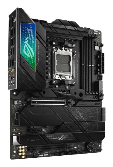 ASUS ROG Strix X670E-F Gaming WiFi - Carte-mère - ATX - Socket AM5 - AMD X670E Chipset - USB-C 3.2 Gen 2x2, USB 3.2 Gen 1, USB-C 3.2 Gen2, USB 3.2 Gen 2 - 2.5 Gigabit LAN, Wi-Fi 6, Bluetooth - carte graphique embarquée (unité centrale requise) - audio HD