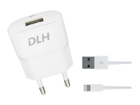 DLH DY-AU1872 - Adaptateur secteur - 5 Watt - 1 A (USB) - blanc