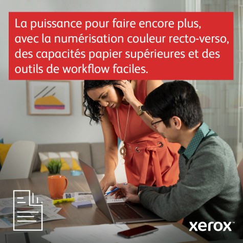 Xerox B225 copie/impression/numérisation recto verso sans fil A4, 34 ppm, PS3 PCL5e/6, chargeur automatique de documents, 2 magasins, total 251 feuilles