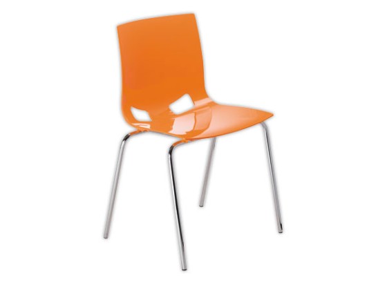 1 Chaise coque design Fondo orange
