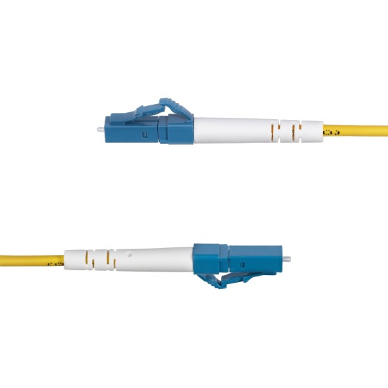 StarTech.com Câble Fibre Optique de 2m Simplex Monomode LC à LC (UPC) OS2, 9/125µm, 40G/100G, Cordon Fibre Optique, Insensible à la Courbure, Faible Perte d'Insertion, Cordon Patch Fibre LSZH