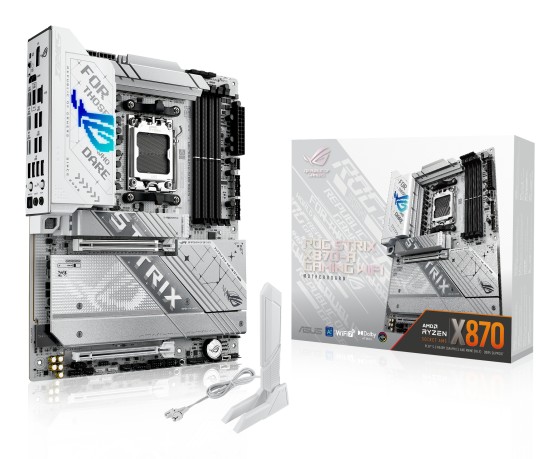 ASUS ROG STRIX X870-A GAMING WIFI - Carte-mère - ATX - Socket AM5 - AMD X870 Chipset - USB4, USB 3.2 Gen 2, USB-C 3.2 Gen2, USB 3.2 Gen 1, USB-C 3.2 Gen 2x2 - Wi-Fi 7, 2.5 Gigabit LAN, Bluetooth - carte graphique embarquée (unité centrale requise) - audio