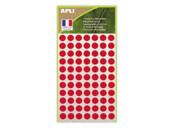 1 462 pastilles de signalisation rondes,Ø 8 mm, rouge, 100% recyclé