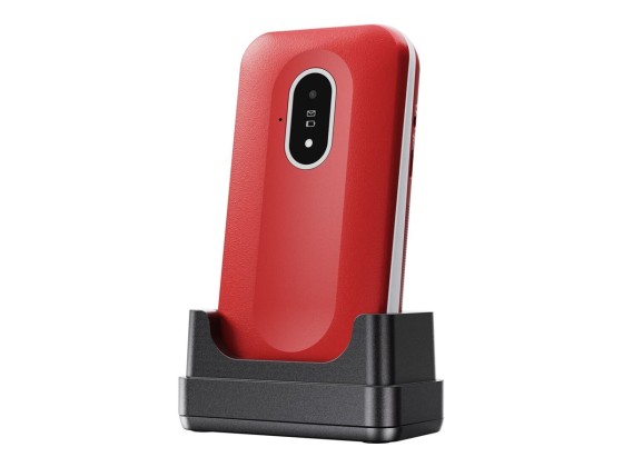 DORO Leva L20 - 4G téléphone de service - RAM 64 Mo / Mémoire interne 128 Mo - microSD slot - écran LCD (TFT) - 320 x 240 pixels (60 Hz) - rear camera 2 MP - rouge/blanc