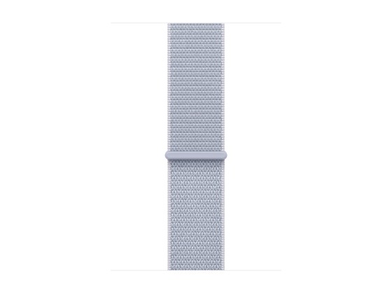 Apple Watch SE (GPS) - 2e génération - 44 mm - aluminium argenté - montre intelligente avec boucle sport - deux couches de matières textiles tissées - nuage bleu - taille du poignet : 130-200 mm - 32 Go - Wi-Fi 4, Bluetooth - 32.9 g