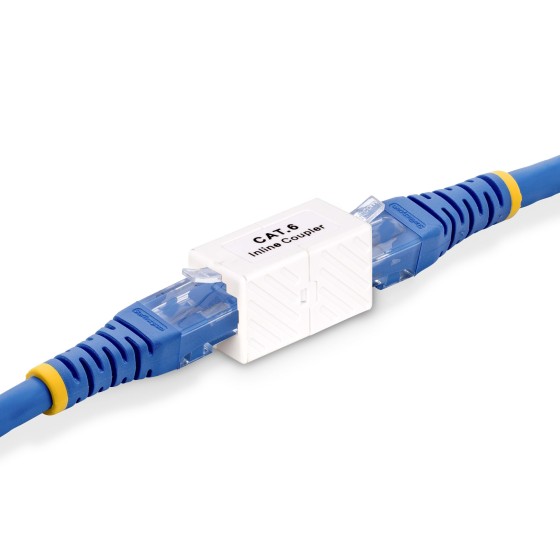 StarTech.com Coupleur RJ45, Connecteur Cat6 en Ligne, Adaptateur T568 F/F - Coupleur réseau - RJ-45 (F) pour RJ-45 (F) - non blindé - CAT 5/5e/6 - passif - blanc