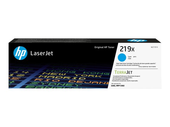 1 Toner laser HP 219X grande capacité cyan