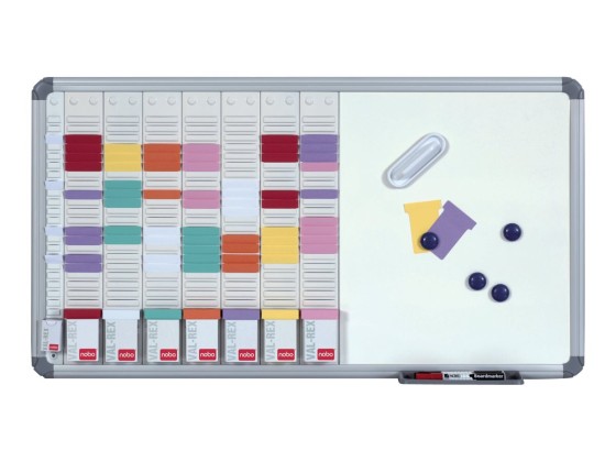 1 Planning Kit 7 colonnes 24 fentes et tableau blanc