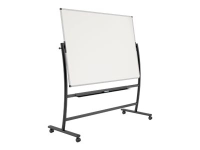 1 Tableau blanc pivotant et mobile effaçable à sec 120 x 150 cm