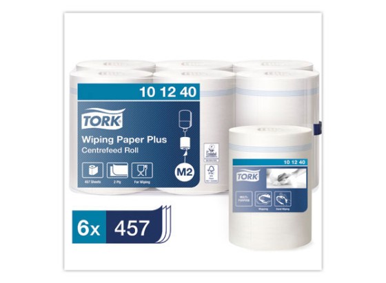 1 Carton de 6 Bobines à dévidage central de 457 feuilles prédécoupées TORK  Ø 19 cm