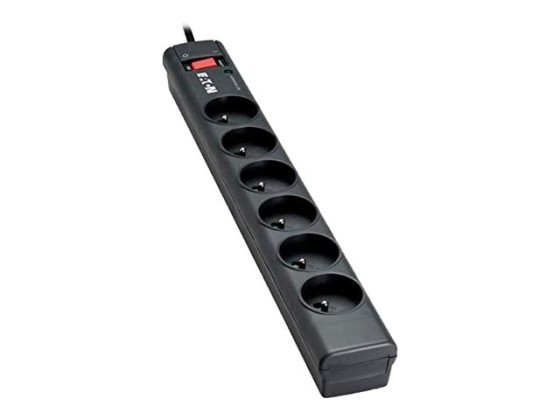 EATON Multiprises parafoudre 10A Protection Strip 6 prises FR avec protection de ligne Tel/Internet