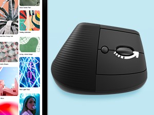 Logitech Lift souris Bureau Droitier RF sans fil + Bluetooth Optique 4000 DPI