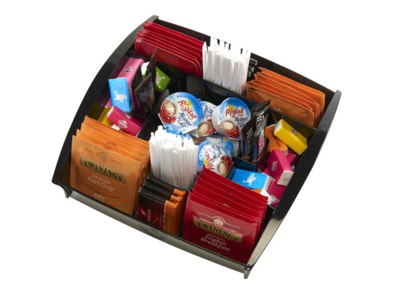 1 Plateau distributeur café thé - dimensions 205 x 216 x H 68 mm