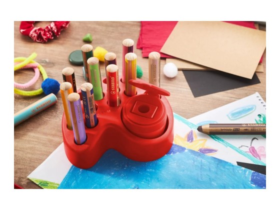 1 Taille-crayon avec réservoir STABILO woody et markdry 3 in 1