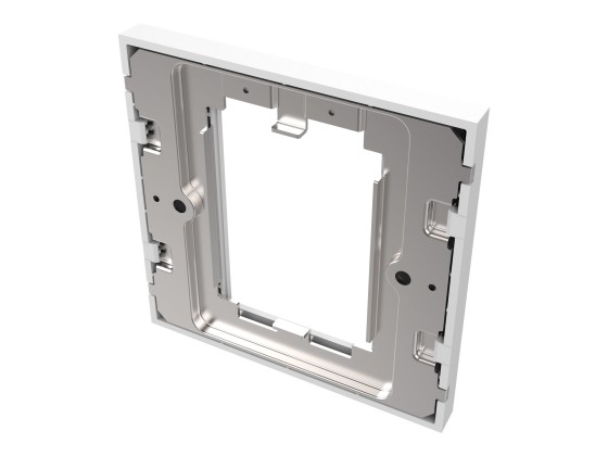 Cadre simple UK - cadre qui accueille deux modules - s'adapte à TC3 BACKBOX1G ou à tout boîtier UK standard simple (pattress) - 86 x 86 mm - plastique - blanc