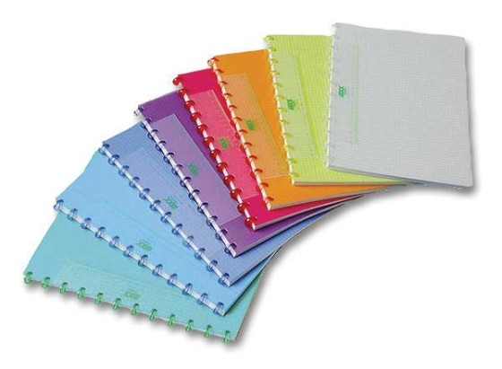 1 Cahier couverture polypro AD'OC A5, 4x8, 144 pages