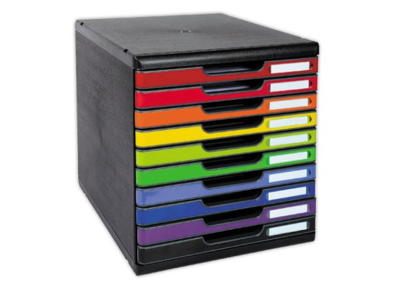1 Module de classement 10 tiroirs Moduloglossy assortis