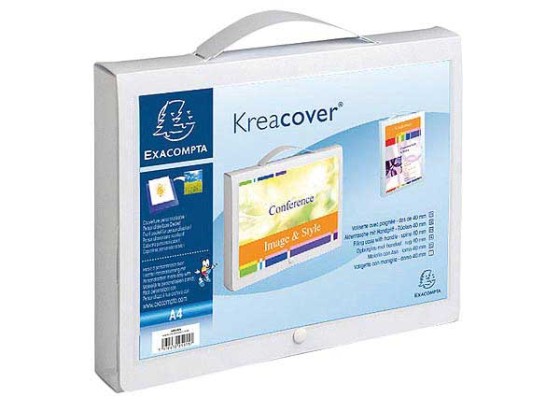 1 Boîte valisette personnalisable Kreacover en polypropylène - Dos 4 cm