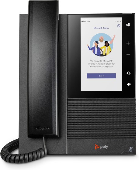 POLY Téléphone multimédia professionnel CCX 500 pour Microsoft Teams et compatible PoE