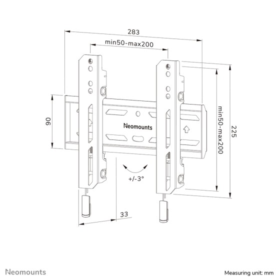 NEOMOUNTS WL30S-850BL12 Support pour écran mural 24-65p - fixe - verrouillable - installation rapide